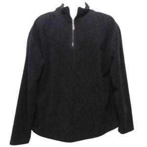 Levi's Red Tab Fleece Sweatshirt/Jacket Pullover 1/4 Zip Black